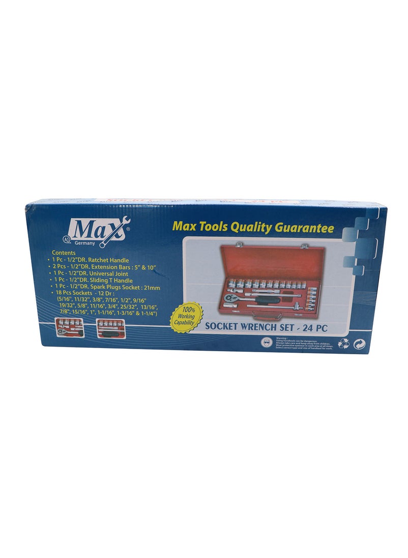 Max Germany Max Germany BS440-AF24 Socket Wrench Set, 24 Pieces  - Image 4