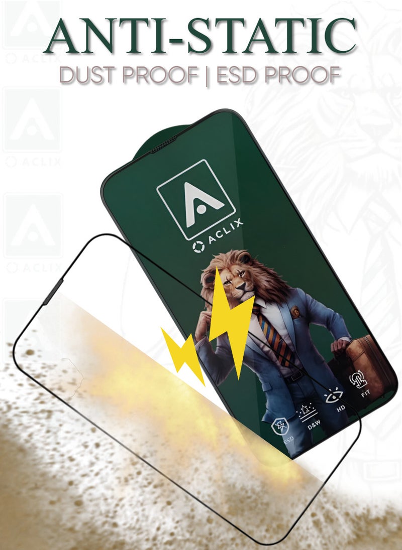 ACLIX Antistatic ESD Dustproof Premium Quality High Definition Tempered Glass Screen Protector Designed For  iPhone 14 - Image 5