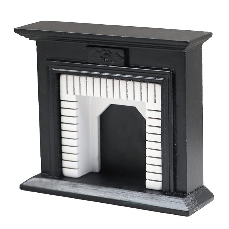 SXFSE Dollhouse Decoration Accessories 112 Dollhouse Miniature Furniture Scene Simulation Vintage Mini Fireplace - Image 1