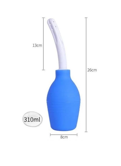 Enema Ball Syringe Medical Rubber Enema Female Enema Irrigator Female Hygiene Enema Enema Cleaner Enema Aleaner Blue (310ml)