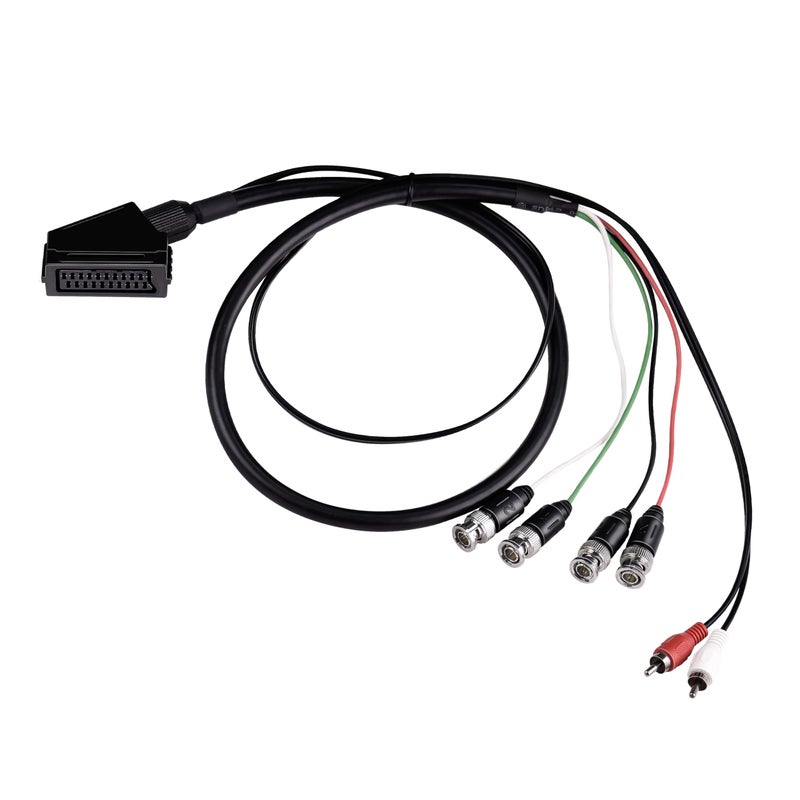 XTPTFABS Female RGB Euro SCART to 4 RGB BNC and 2 RCA Adapter Audio Video Gaming Cable Use for Sony PVM BVM Series MonitorsJVC Series TMH1750CG TMH1950CG Monitor Neo Geo CD Console etc - Image 2