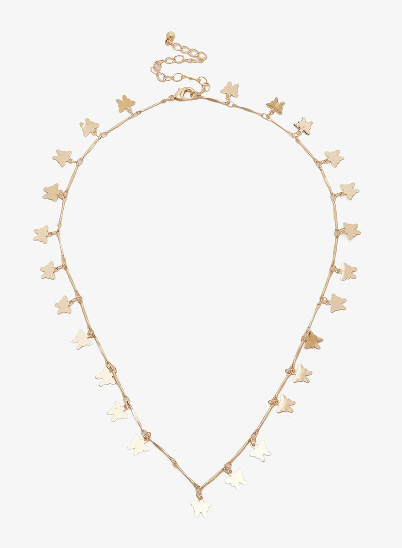 ELLA Dainty Charm Embellished Layered Necklaces