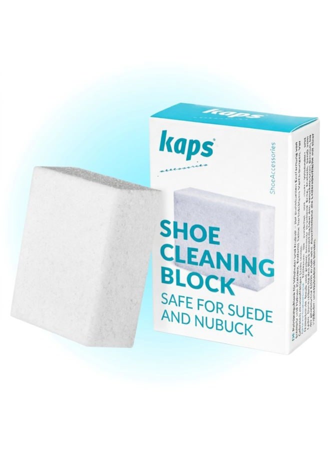 Kaps Suede & Nubuck Cleaner Block - Waterless Eraser Removes Dirt, Scuff Marks and Stains from Suede, Nubuck and Velour Shoes, Sneakers, Boots and Bags, Travel Size Shoe Cleaning Accessory - Image 1