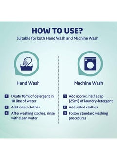 Chicco Baby Laundry Detergent, 5X Stain & Germ Fighter, Kills 99% Of Germs, Dermatologically Tested For Effective & Gentle Cleaning, Fresh Spring (1 L Liquid)  - Image 2