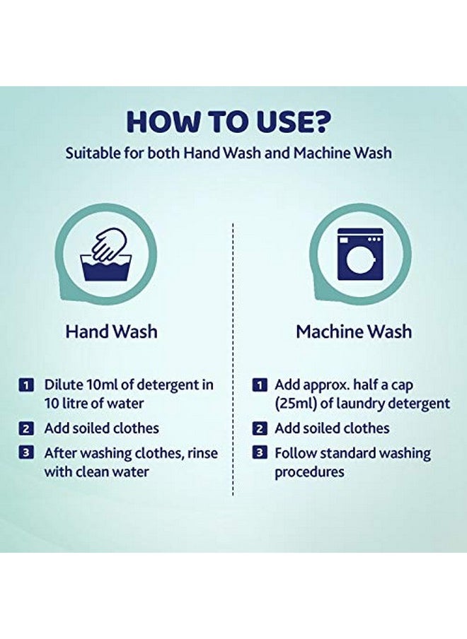 شيكو - منظف غسيل ملابس الأطفال، 5X Stain & Germ Fighter، يقتل 99% من الجراثيم، تم اختباره من قبل أطباء الجلدية من أجل تنظيف فعال ولطيف، Fresh Spring (1 لتر سائل) - Image 1
