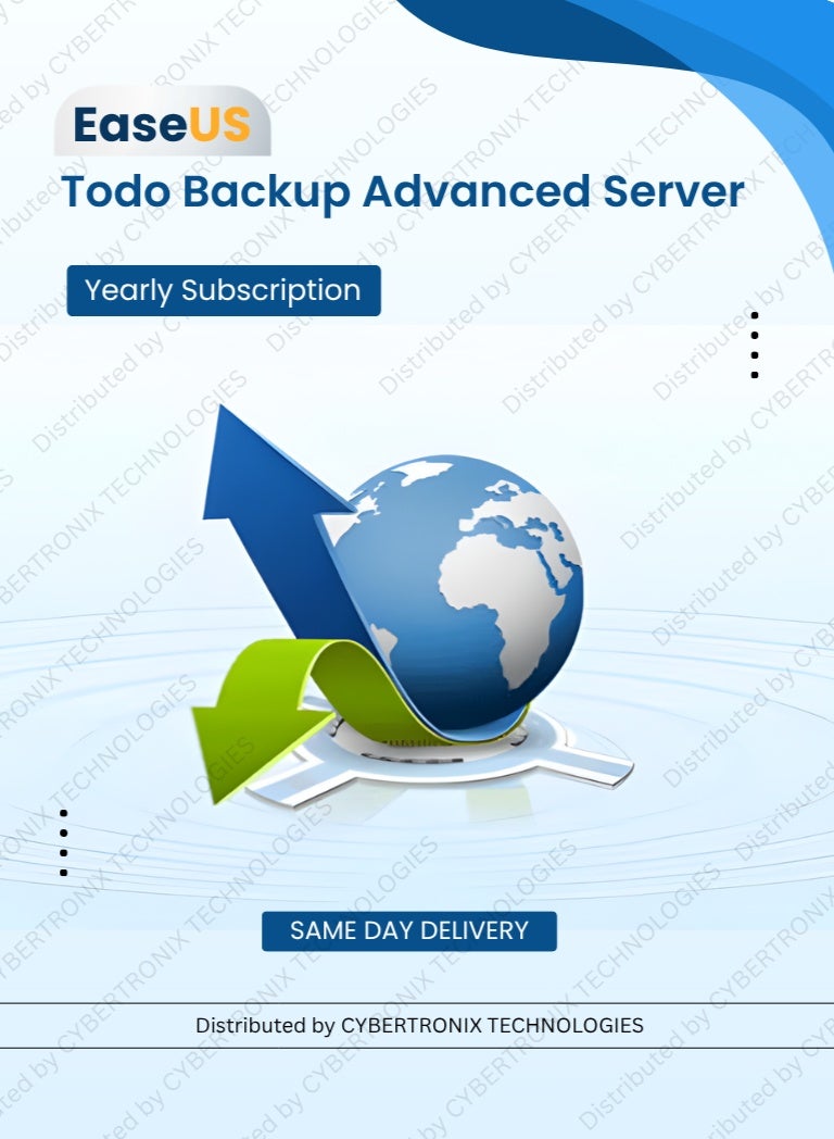 EaseUS Todo Backup Advanced Server | Unlimited Devices 1 Year | Digital License | SAME DAY DELIVERY|