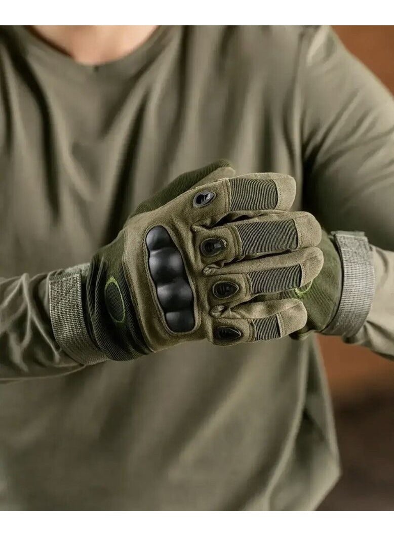 Motorcycle and Cycle Gloves, Full Finger Touchscreen For Riding Hiking Climbing Training (Size-XL) Color-Green - Image 5