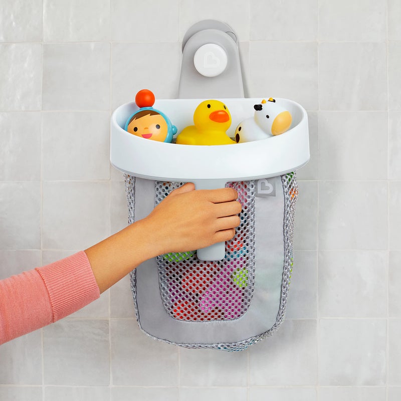 MunchkinÂ® Super Scoopâ„¢ Hanging Bath Toy Storage with Quick Drying Mesh, Grey - Image 3