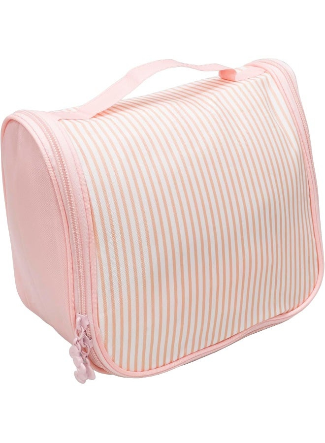 Rubik Hanging Toiletry Bag, Portable Travel Organizer For Shampoo, Toiletries, Large Capacity Makeup Cosmetic Storage Bag (Pink) - Image 1