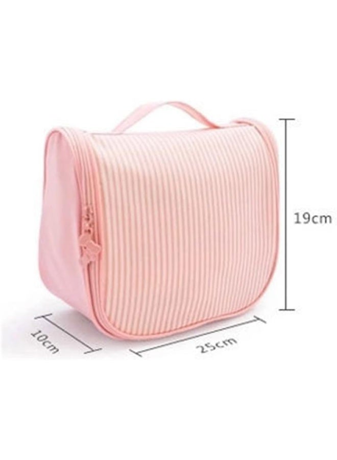 Rubik Hanging Toiletry Bag, Portable Travel Organizer For Shampoo, Toiletries, Large Capacity Makeup Cosmetic Storage Bag (Pink) - Image 4
