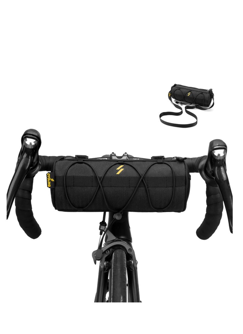 Y&D - Bike Handlebar Bag, Waterproof Basket Bicycle Front Bag Frame Storage Roll Mountain Road Bikes Commuter Shoulder Professional Cycling Accessories - Image 1