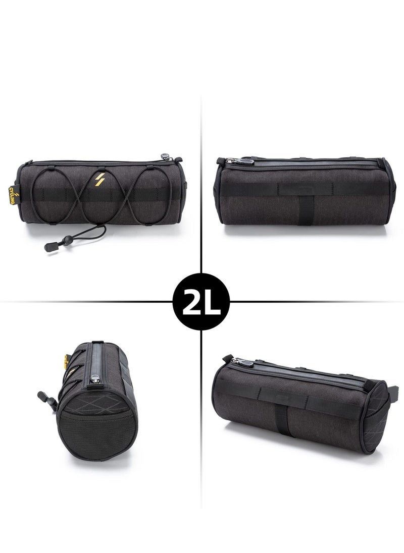 Y&D - Bike Handlebar Bag, Waterproof Basket Bicycle Front Bag Frame Storage Roll Mountain Road Bikes Commuter Shoulder Professional Cycling Accessories - Image 1
