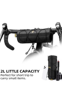 Y&D Bike Handlebar Bag, Waterproof Basket Bicycle Front Bag Frame Storage Roll Mountain Road Bikes Commuter Shoulder Professional Cycling Accessories  - Image 2