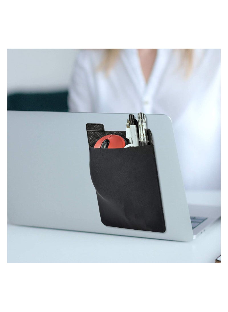Portable Hard Drive Case, External Drive Pouch Pocket Wireless Mouse Carrier Stick-On Laptop Organizer Pocket Computer Accessory Holder for External Hard Drive,Wireless Mouse,Cables and Earphones - Image 4