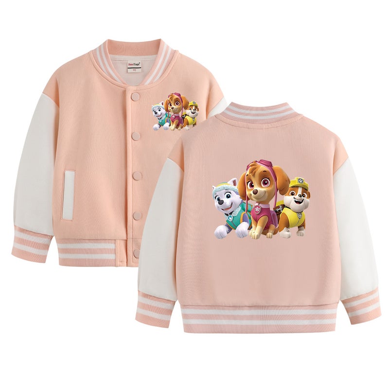 Wang Wang Team Baseball Clothes For Boys And Girls Jacket New Children'S Fleece-Lined Thickened Casual Top - Image 3