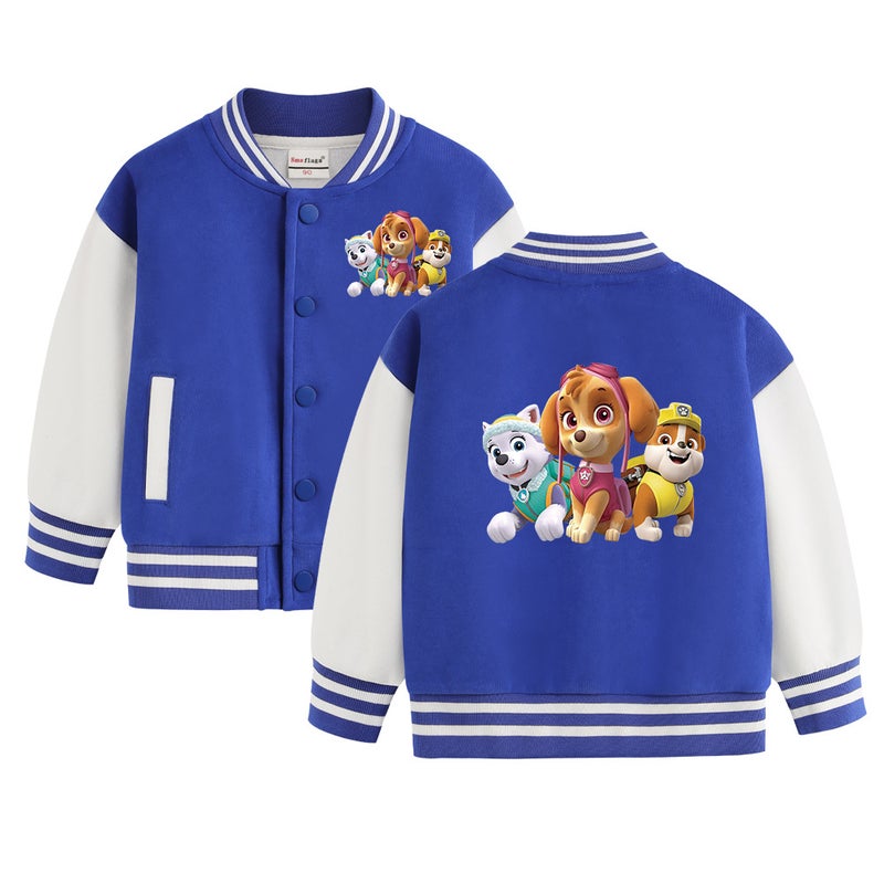 Wang Wang Team Baseball Clothes For Boys And Girls Jacket New Children'S Fleece-Lined Thickened Casual Top - Image 5