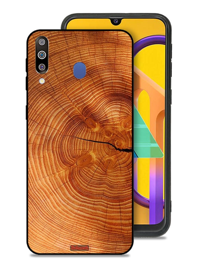 Tolwak Samsung Galaxy M30 Protective Case Cover Crack Wood - Image 1