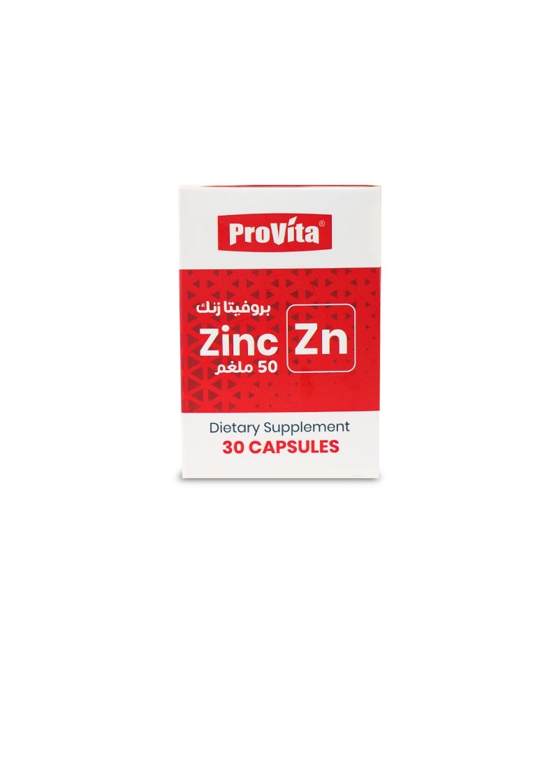 ProVita PROVITA ZINC 50 MG as Zinc Picolinate 30 CAPSULES  - Image 2