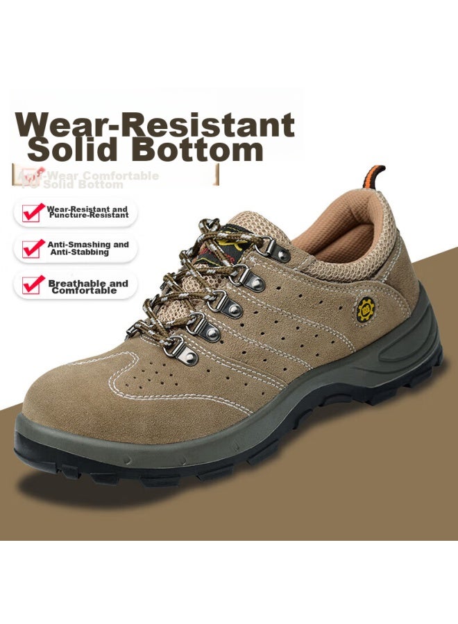 FUCHENG Fucheng Safety Shoes For Men, Breathable Steel Toe Cap, Anti-smashing, Anti-puncture, Wear-resistant, Solid Sole, Work Protection Safety Shoes, 140 42 - Image 1