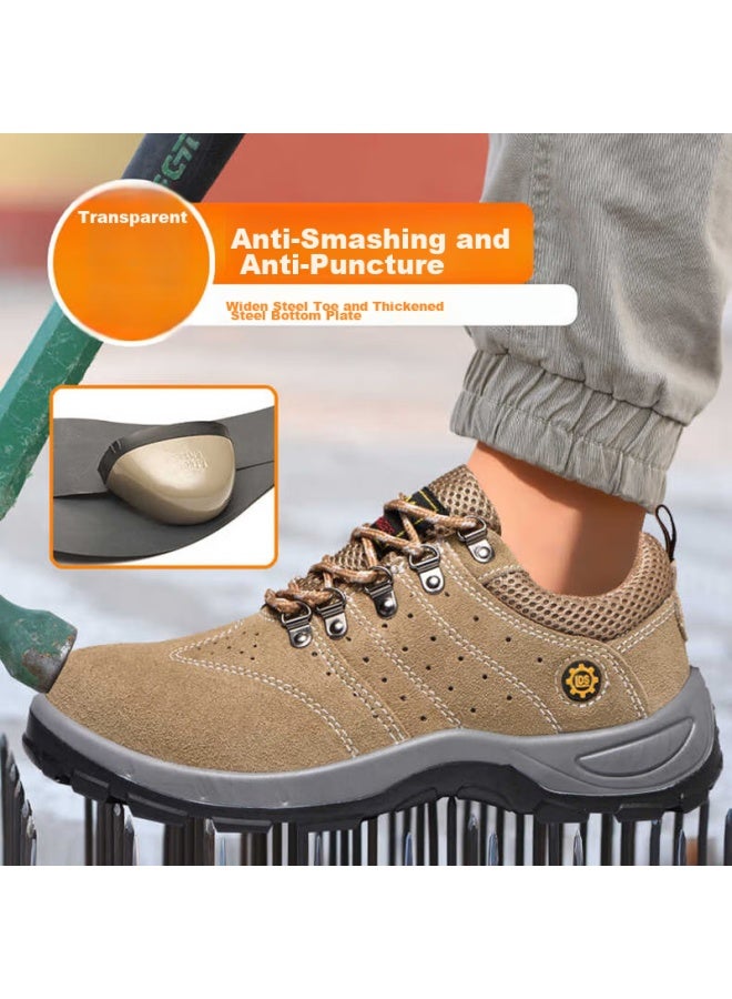 FUCHENG Fucheng Safety Shoes For Men, Breathable Steel Toe Cap, Anti-smashing, Anti-puncture, Wear-resistant, Solid Sole, Work Protection Safety Shoes, 140 42 - Image 2