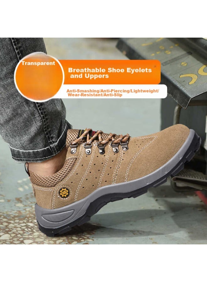 FUCHENG Fucheng Safety Shoes For Men, Breathable Steel Toe Cap, Anti-smashing, Anti-puncture, Wear-resistant, Solid Sole, Work Protection Safety Shoes, 140 42 - Image 3