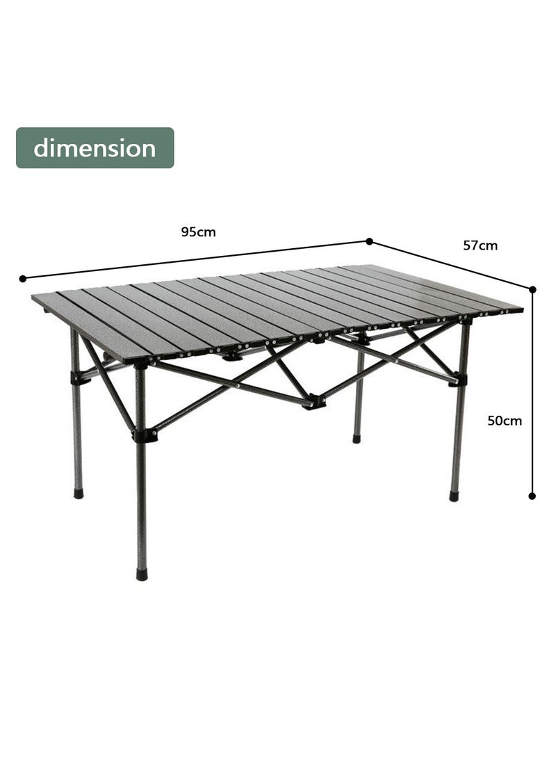 Yolu Folding Camping Table with Carry Bag, Outdoor Portable Lightweight Aluminum Desk for Beach, Picnics, Cooking,Party Dining, Camping, BBQ  - Image 2