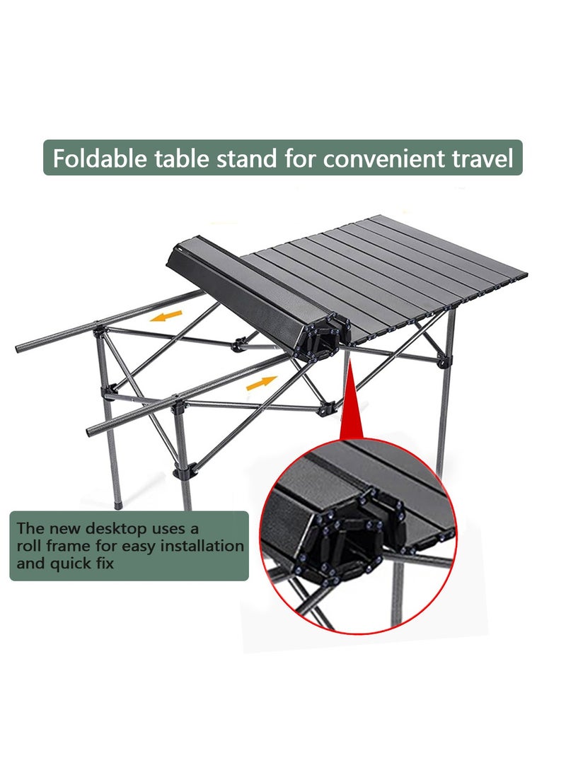 Yolu Folding Camping Table with Carry Bag, Outdoor Portable Lightweight Aluminum Desk for Beach, Picnics, Cooking,Party Dining, Camping, BBQ  - Image 3