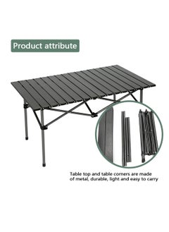 Yolu Folding Camping Table with Carry Bag, Outdoor Portable Lightweight Aluminum Desk for Beach, Picnics, Cooking,Party Dining, Camping, BBQ  - Image 4