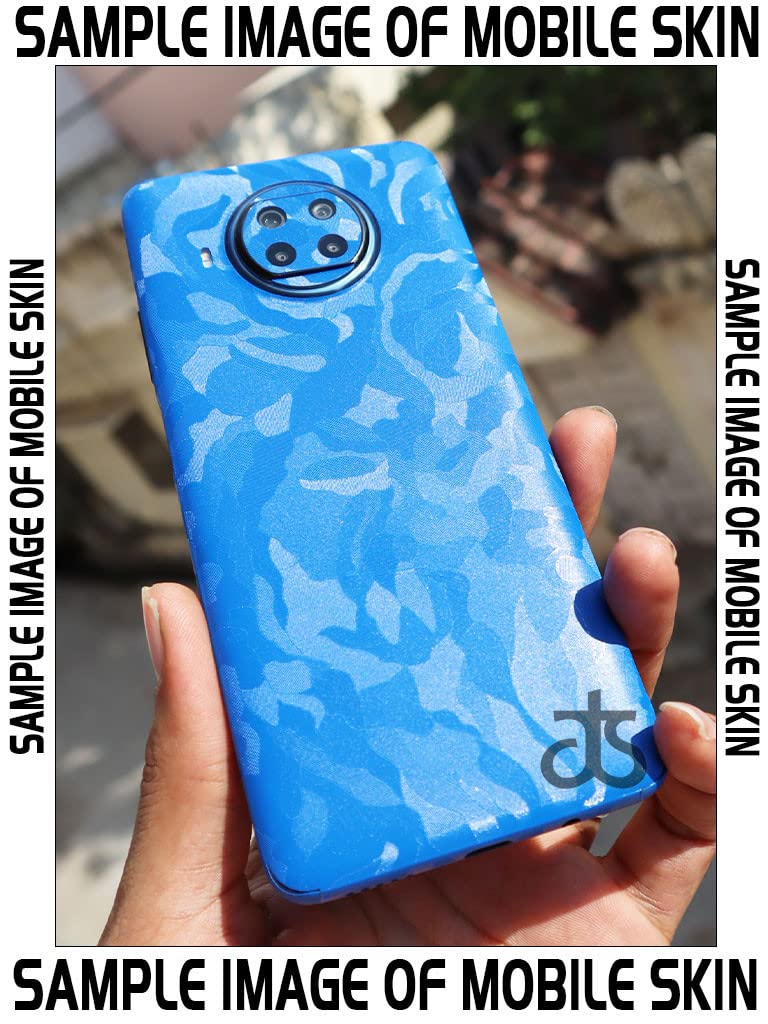 AtOdds - Full Body Back Screen Guard Protector Film - 3D Textured Lamination Wrap Skin Sticker for iPhone 17 Pro Max | Scratchproof Matte Finish (Design - Royal Blue Camo) - Image 2