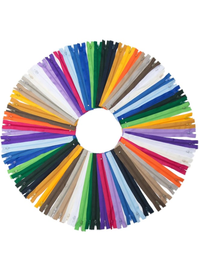 60pcs 9 Inch Nylon Coil Zippers Sewing Zippers Bulk for Tailor Sewing Bags Garment Crafts DIY Accessories (20 Color)  - Image 1