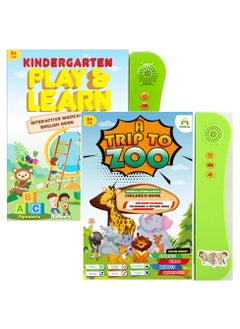Kiddale Interactive Musical Sound Books Pack of 2 ABCs 123 Learning and Trip to Zoo Ideal Gift for Kids 3+  - Image 2