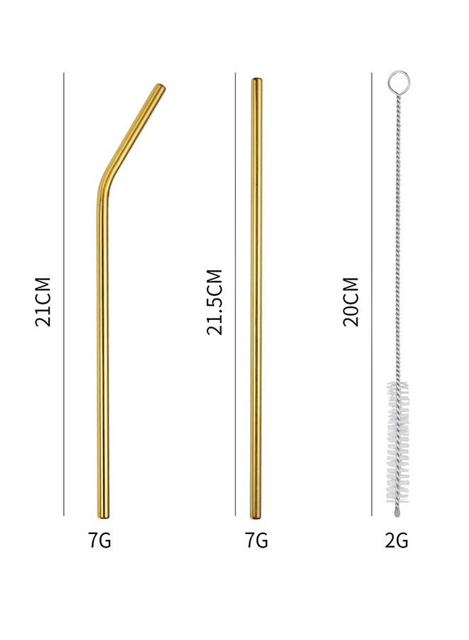 6-Piece Stainless Steel Drinking Straw Set Silver - Image 4
