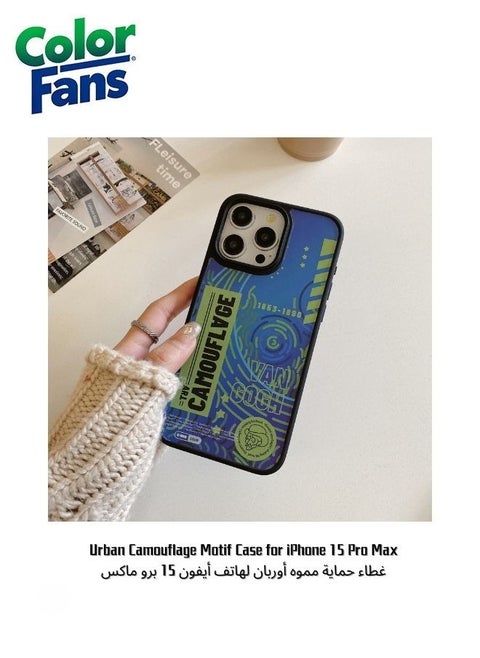 Urban Camouflage Motif Case for iPhone 15 Pro Max