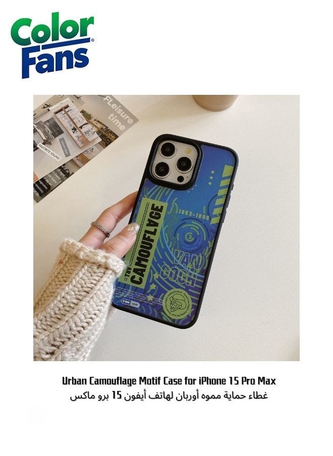 Color Fans - Urban Camouflage Motif Case for iPhone 15 Pro Max - Image 1