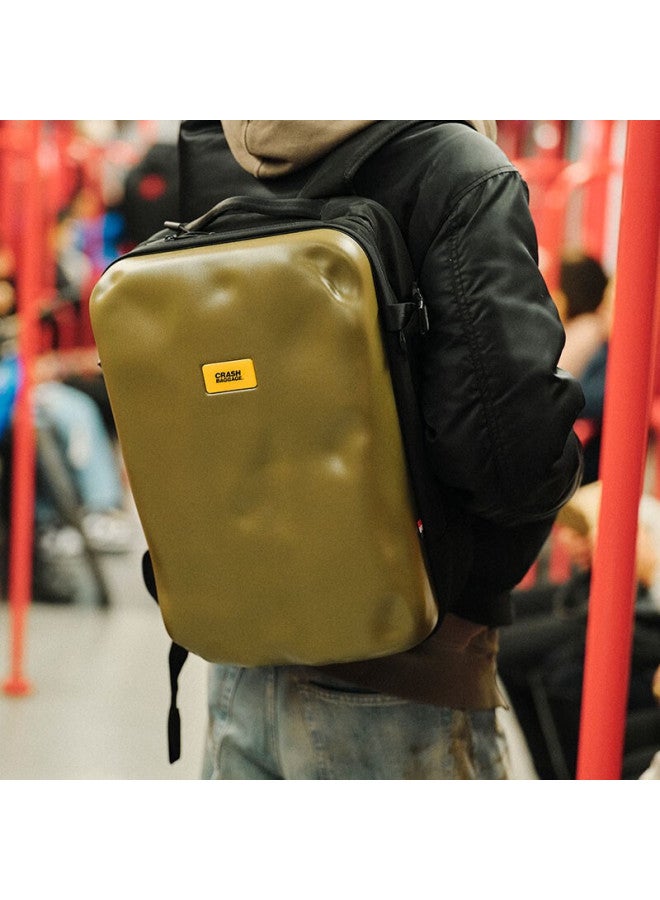 Crash Baggage Italian 15-inch Laptop Backpack Double Shoulder Bag Riding Motorcycle Leisure Armor Backpack Men And Women Yellow - Image 5