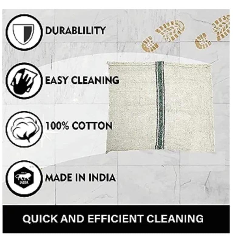 BUYEASY Mop Cloth for Floor Cleaning Pocha for Floor Cleaning Floor Cleaner Mop Pocha Floor mop Dry Mop for Sweeping Floor Dusting Cloth pocha for Home Cleaning 24x24 Inch Pack of 10 - Image 5
