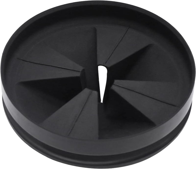 Funmit Garbage Disposal Splash Guards 3 3/8" Sink Baffle QCB-AM Replacement for InSinkErator Evolution Series, Upgraded Removable Quiet Collar Drain Plugs, Garbage Disposer Accessories, Black - Image 1