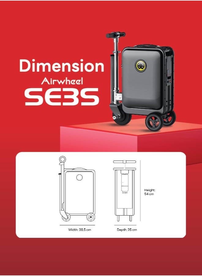 عجلة هوائية - حقيبة الأمتعة الكهربائية - SE3S (أسود) - Image 1