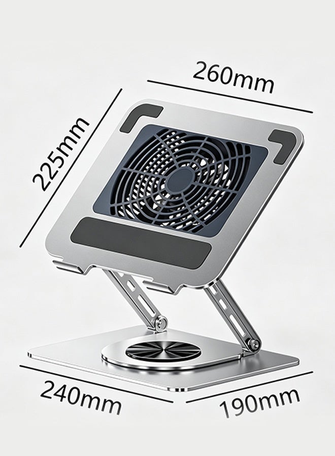 Adjustable Laptop Stand, 360° Rotating Base Laptop Holder, Ergonomic Foldable Computer Stand for MacBook & Laptops Up to 17 inch With cooling fan and squeezeable stress-relieving toy - Image 3