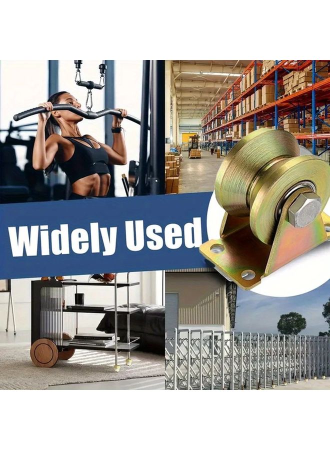 4 Pcs V Groove Metal Pulleys For Industrial Machinery Roller Shutters - Image 4