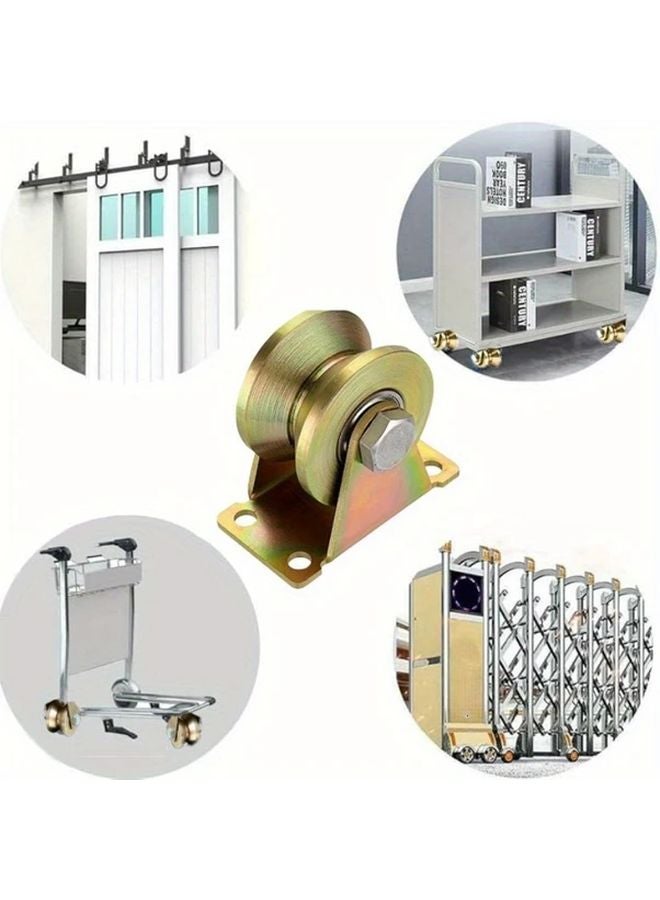 4 Pcs V Groove Metal Pulleys For Industrial Machinery Roller Shutters - Image 3