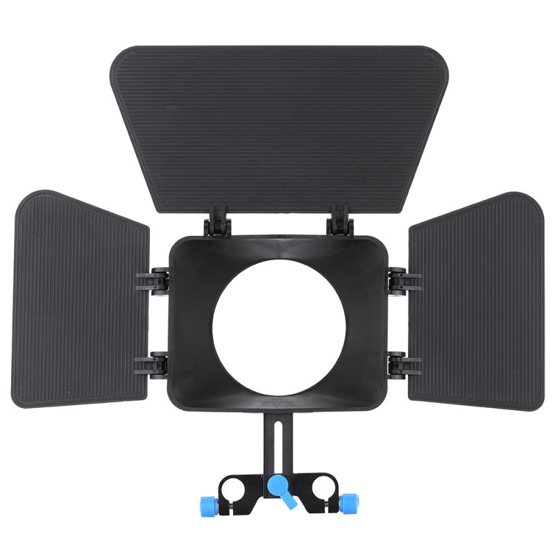 Matte Box: Adjustable Height Up To 45mm, Flank Barn Door For Angle Control - Detachable Design For Portability, Lightweight Build For DV Cameras With Wide Angle Lenses - Image 4