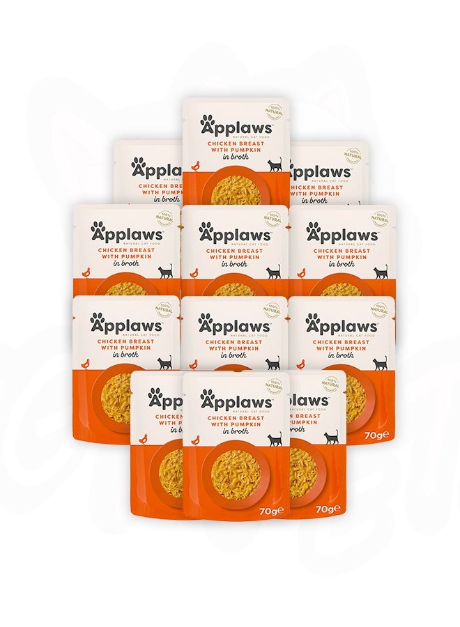 Applaws Chicken Breast With Pumpkin In Broth Cat Food - 70G (Pack Of 12) - Image 1