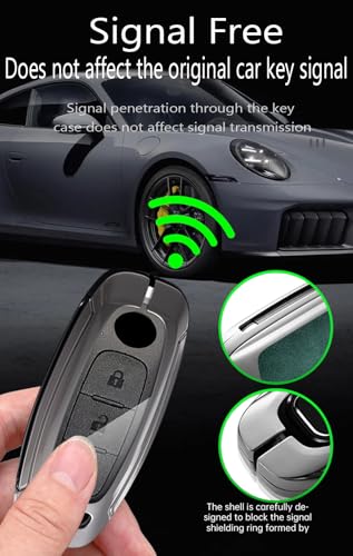 KUNIO 3/4/5 Button Leather Metal Car Key Fob Cover Case Fit for Nissan Rogue Pathfinder 2025 Altima Teana Kicks 2023 Sentra 2024 Key Protective Cover Key Holder Accessories Brown-Short Keychain - Image 5