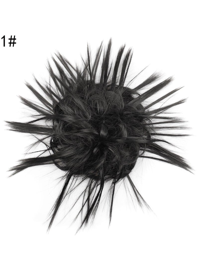 إستيل Eestelle Messy Cocktail Bun Hair Piece Hair Tousled Updo Hair Extensions هيربيسي وصلات شعر صناعية Scrunchies هيربيسي للنساء (# 1) - Image 2