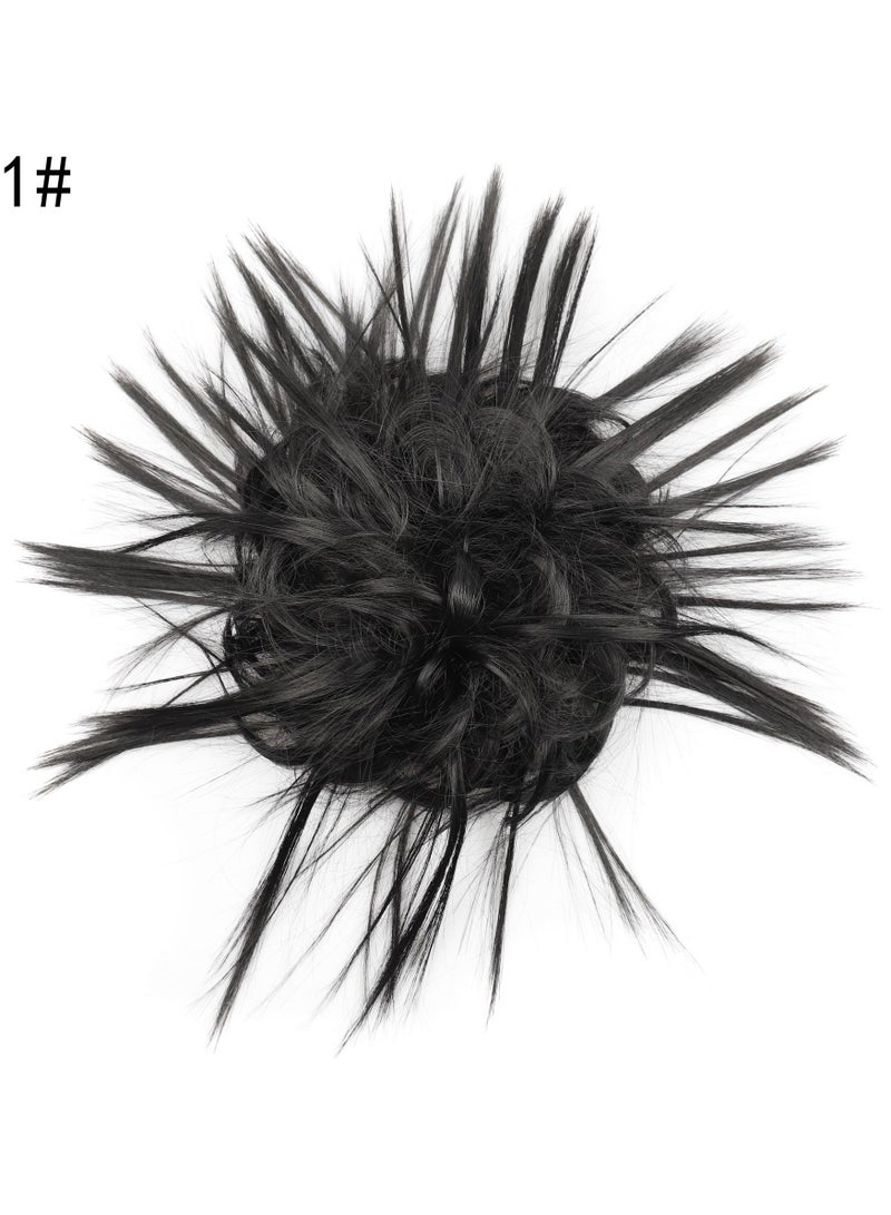 إستيل Eestelle Messy Cocktail Bun Hair Piece Hair Tousled Updo Hair Extensions هيربيسي وصلات شعر صناعية Scrunchies هيربيسي للنساء (# 1) - Image 5