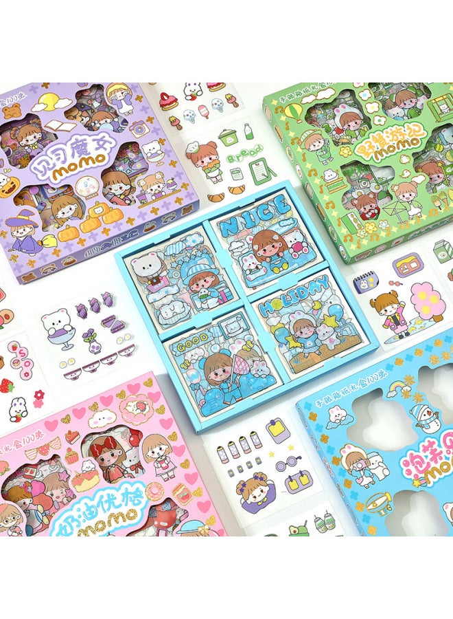 HELPS Hand Account Sticker Set Transparent Pet Cartoon Waterproof Traceless Hand Account Sticker Girl Heart Diy Decorative Sticker - Image 2