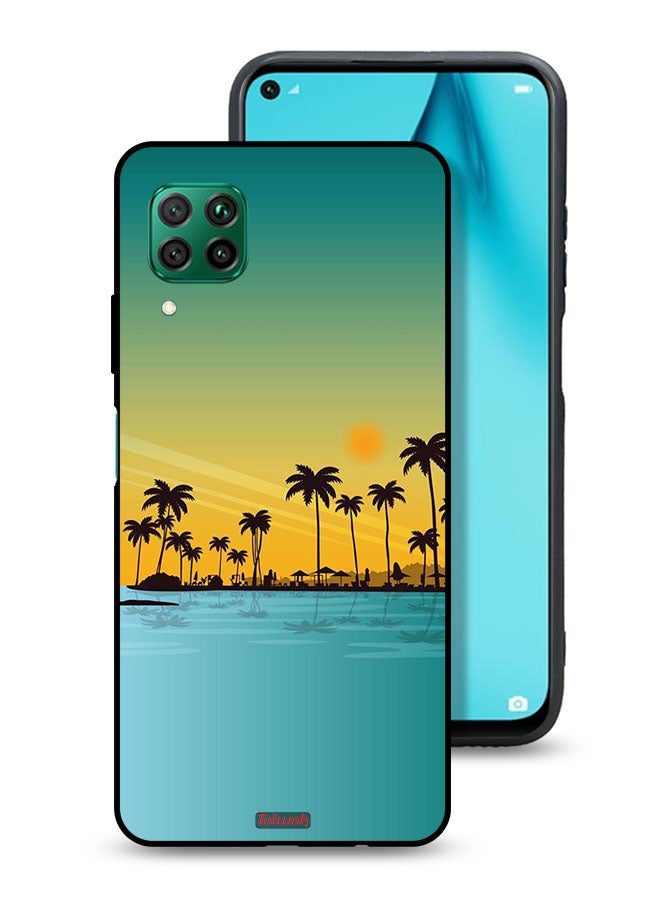 Tolwak Huawei P40 lite 4G Protective Case Cover Scenery Abstract Art - Image 1