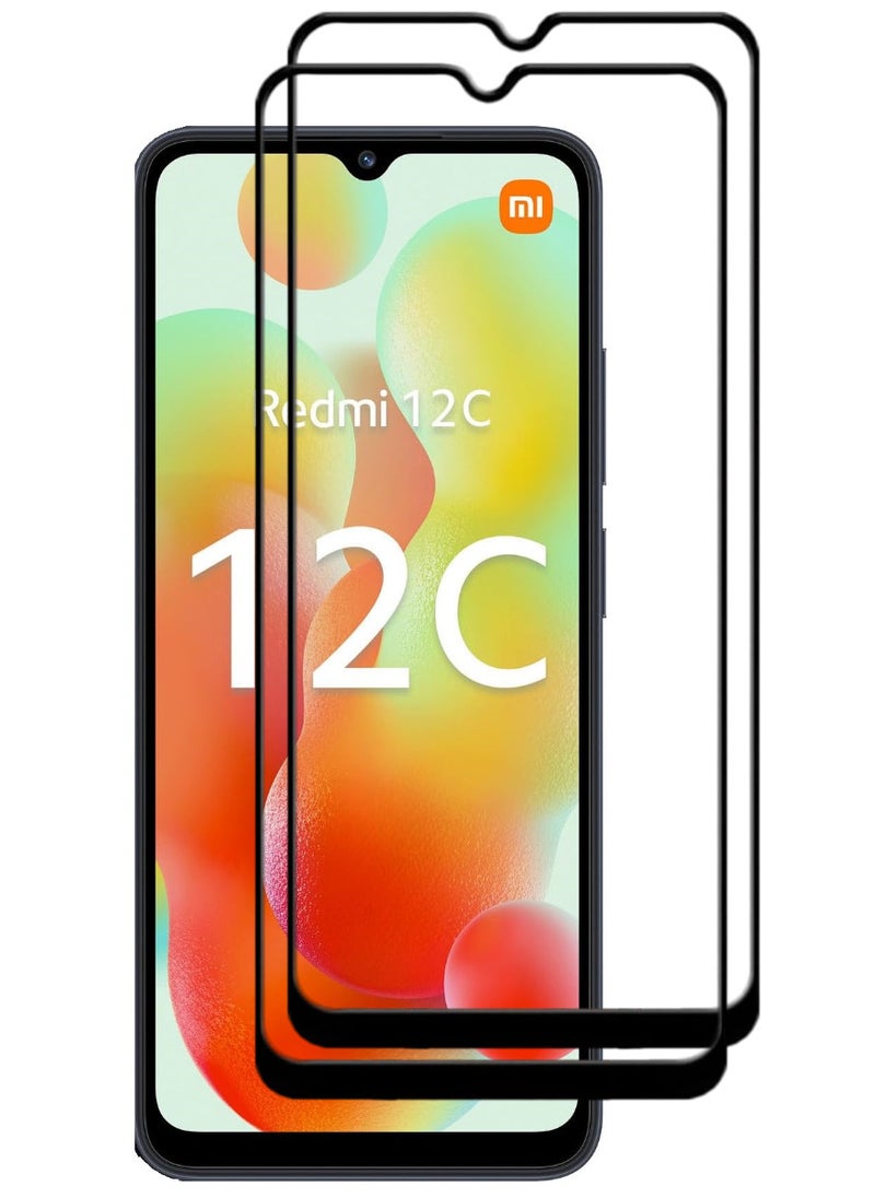 ACLIX 2 Pieces Antistatic ESD Dustproof Premium Quality High Definition Tempered Glass Screen Protector Designed For Xiaomi Redmi 12C - Image 1