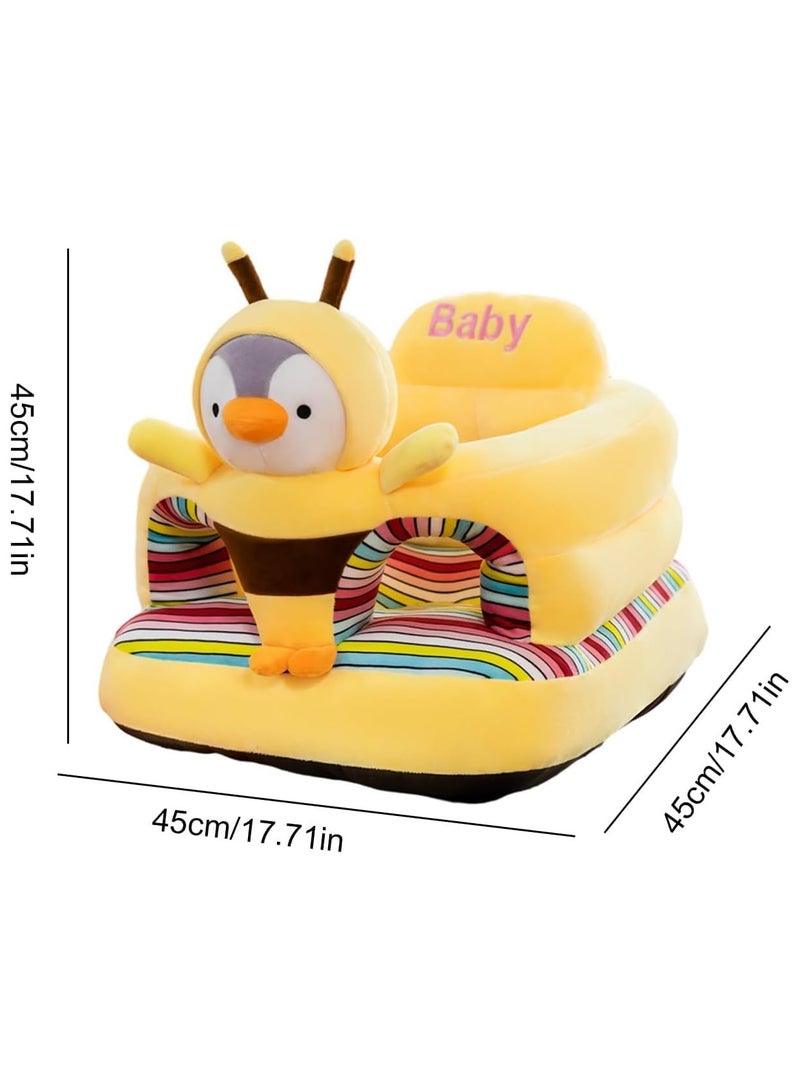 general Baby Support Sofa Chair, Animal Shape Cushion Seat for Learning to Sit, Cute Plush Floor Seat, Baby Seat 6 Months Baby Toys - Image 5